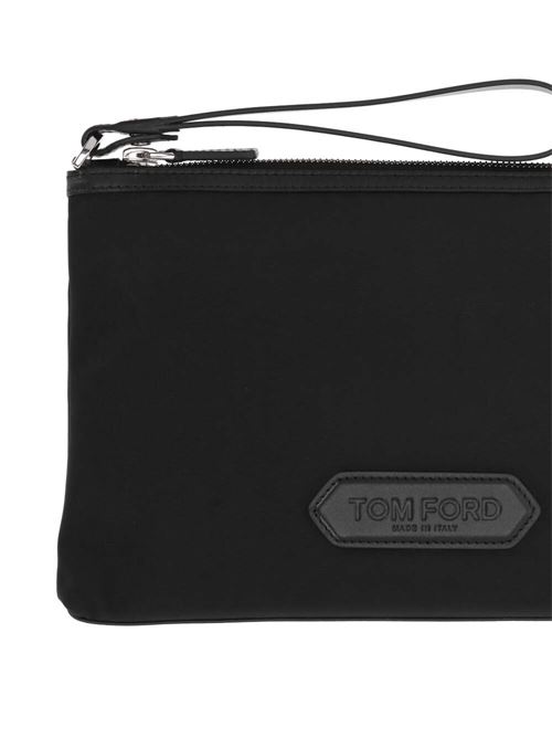 black leather logo patch Tom Ford | Y0345TNY017S1N001